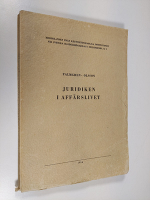 Gunnar Palmgren : Juridiken i affärslivet