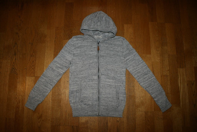 H&M L.O.G.G harmaa puuvillaneule / neuletakki 146-152