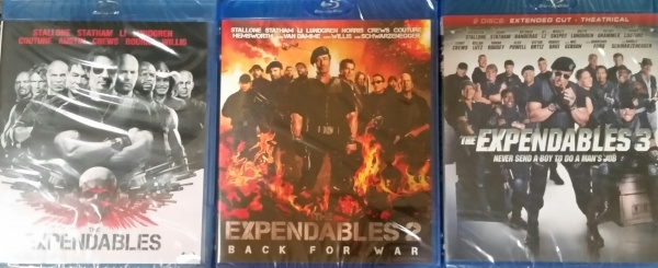 The Expendables 1, 2 ja 3 -Blu-Ray