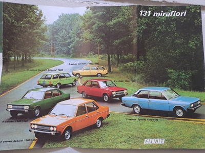 Fiat 131 Mirafiori -esite, 1975