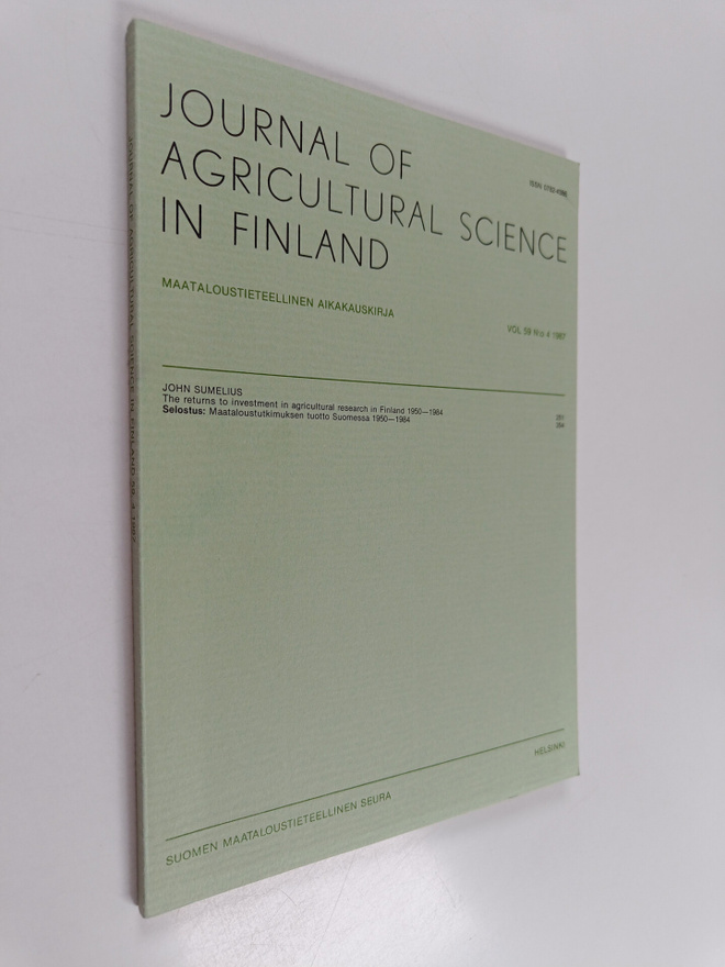 John Sumelius : Journal of agricultural science in Finlan...