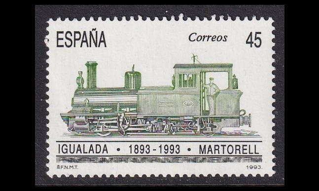 Espanja 3123 ** Igualada-Martorell rautatie 100v (1993)