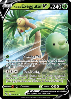Alolan Exeggutor V 005/078 - Pokémon GO - NM/M