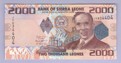 Sierra Leone 2000 Leones v.2021 UNC P-31
