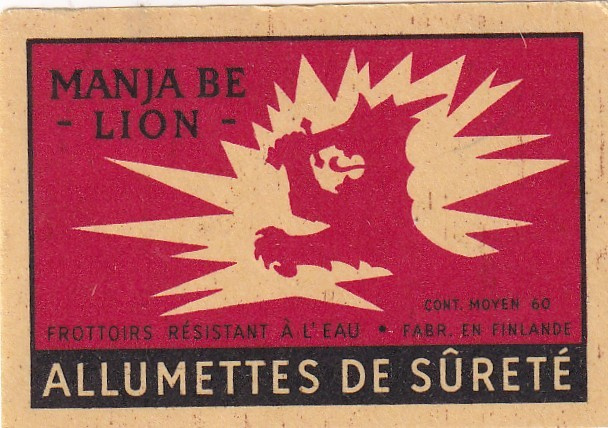 Manja be - Lion - Allumetes de surete    5/14