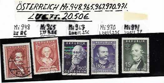 ÖSTERREICH 5 MERKKIÄ-KATSO