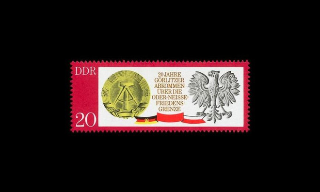 DDR 1591 ** Puolan rajasopimus 20v (1970)