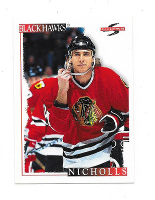 1995-96 Score #29 Bernie Nicholls , Chicago Blackhawks