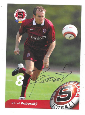 2004 AC Sparta Praha Karel Poborský  Nimmarikortti!