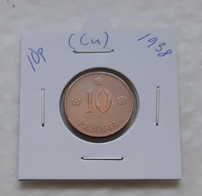 10 penniä (Cu) 1938