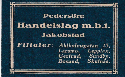 Jakobstad, Pedersöre, Handelslag m.b.t..  s103