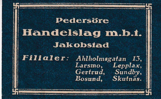 Jakobstad, Pedersöre, Handelslag m.b.t..  s103