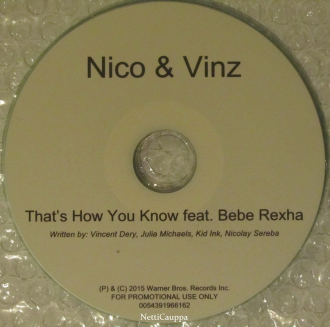 Nico & Vinz • That's How You Know PROMO CDr-Single