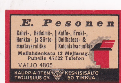Helsinki, E. Pesonen , Valio 4805  7/15