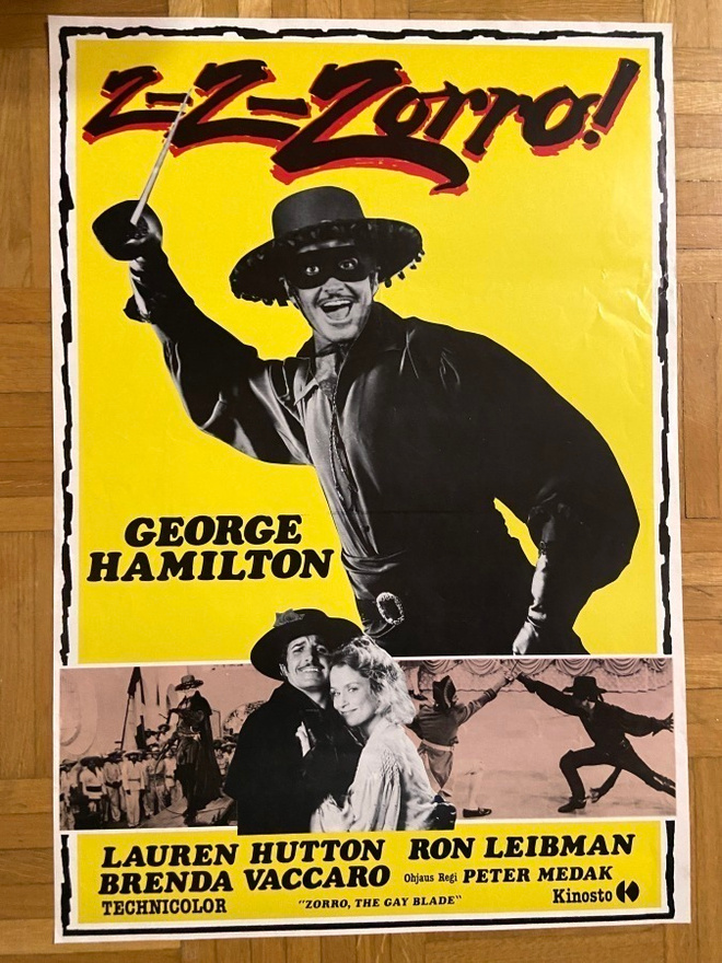 Vanha elokuvajuliste: Z-Z-Zorro!