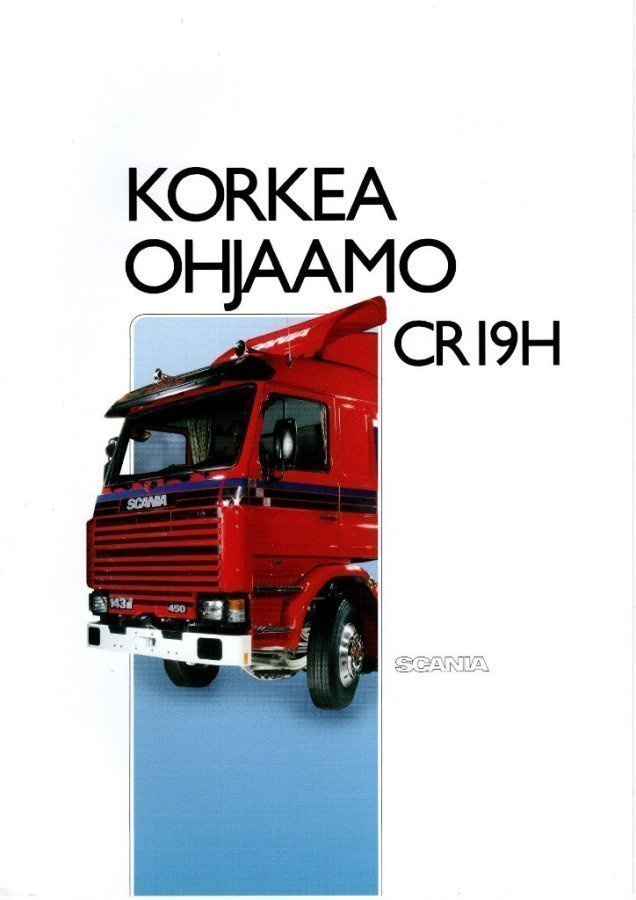Scania korkea ohjaamo CR19H -esite, 1988