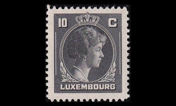 Luxemburg 348 ** Käyttösarja Charlotte 10 C (1944)