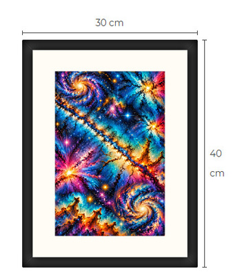 Uusi Avaruus art print kehystetty 30 cm x 40 cm