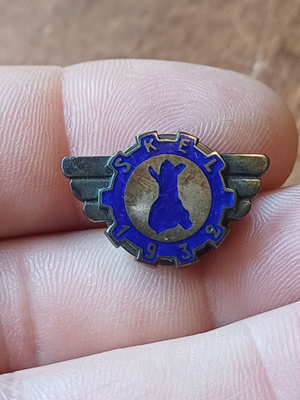 Hopeinen SKEL 1932 n.312 ruuvimerkki