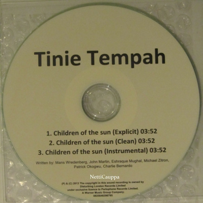 Tinie Tempah • Children Of The Sun PROMO CDr-Single