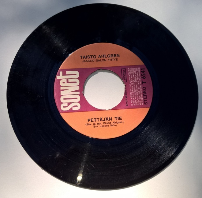TAISTO AHLGREN PETTÄJÄN TIE ELON POLKUJA SINGLE T 6541 1970