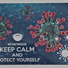 "Keep calm and protect yourself"-KULKEMATON POSTIKORTTI - pikkukuva 1
