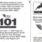D32 50 MK 101-KAUKOPUHELUT III TELE PUHELUKORTTI - pikkukuva 2