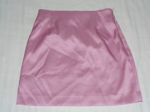 H&M vaaleanpunainen satiinihame 34