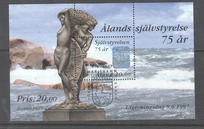 Ahvenanma 1997 20 mk itsehallinto arkki.