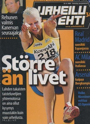 Urheilulehti 34/2005 - Finnkampen Litmanen Räikkönen La Liga