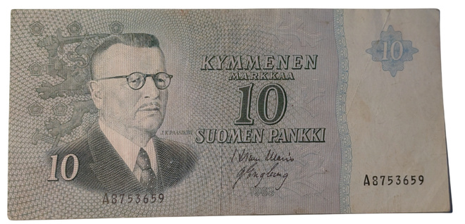 10 Markkaa 1963 ilman Litt A8753559