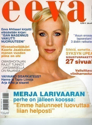 Eeva n:o 9 2002 Merja Larivaara. Alhon & Liiojan sisarukset.