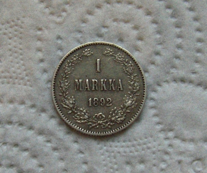 1 markka vuosi 1892 Aleksanteri III