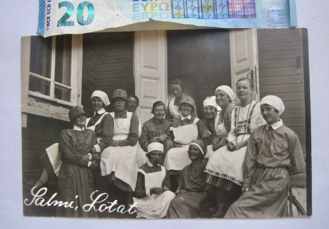 VANHA Valokuva Lotta Svärd Salmi Luov. Alue 1920-l