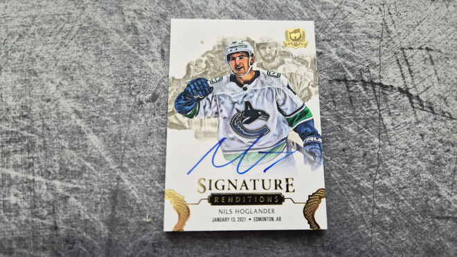 Nils Hoglander 2020-21 The Cup Signature Renditions