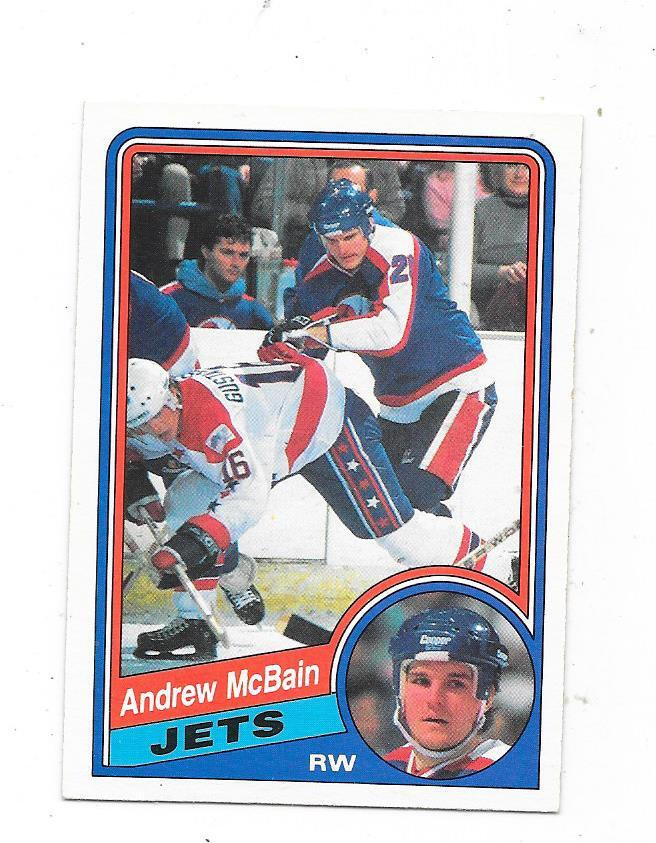 1984-85 OPC #343 Andrew McBain , Winnipeg Jets RC