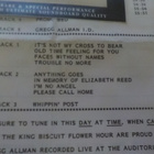 GREGG ALLMAN  KING BISCUIT FLOWER HOUR CD LIVE GIG RADIOSHOW - pikkukuva 2