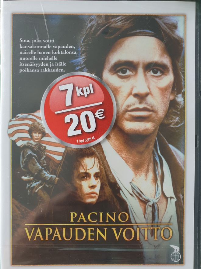 VAPAUDEN VOITTO DVD (Al Pacino & Nastassja Kinski) UUSI