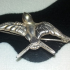 1949 Vintage design hopea lintu solki  L-I 813H U6 - pikkukuva 4