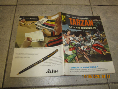 Tarzan Apinain kuningas nro 11/1967 + Artus-täytekynämainos