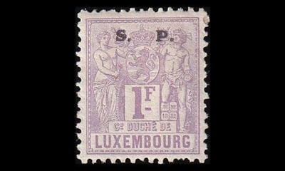 Luxemburg 45A ** Virkamerkki 1 Fr ((12½:12) (1882)