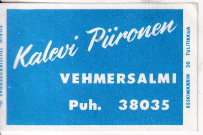 Vehmersalmi, Kalevi Piironen .  s94