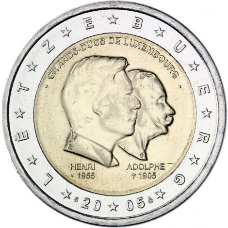 Luxemburg 2005 2 € Henri ja Adolphe UNC