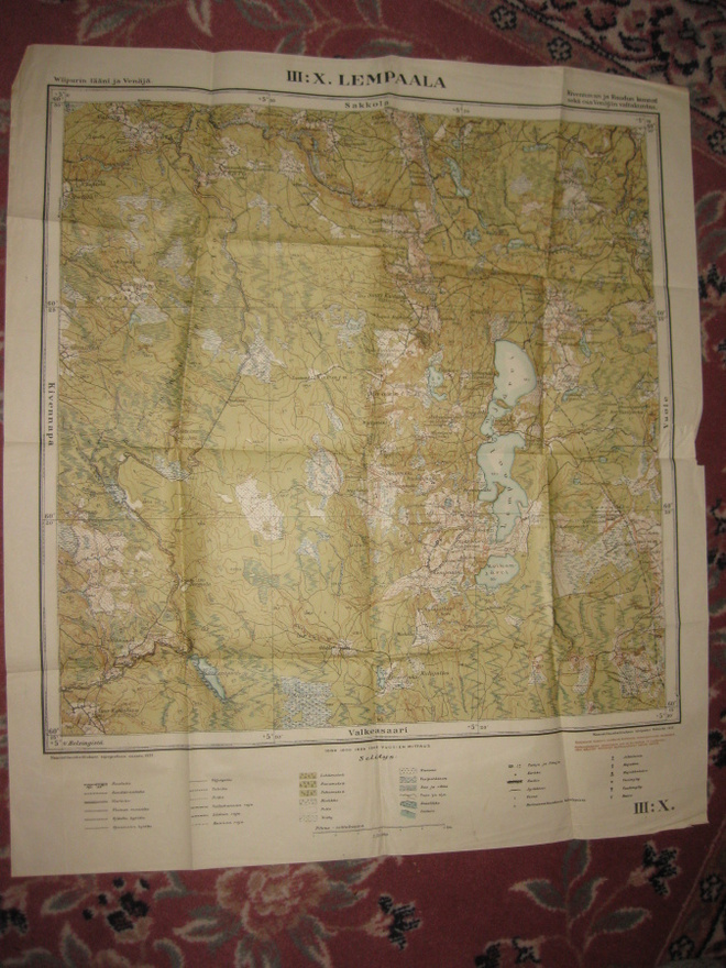 Lempaala - kartta  1 : 50 000  vuodelta 1931