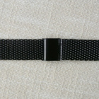 18mm Mesh rannekellon teräsranneke - musta - pikkukuva 2