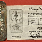 USA, harvinainen 1 oz 999 hopea harkko. Hieno patina. (KD19) - pikkukuva 1