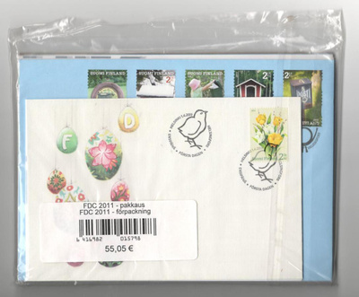 v. 2011  postin avaamaton FDC-pakkaus (ovh 55,05)