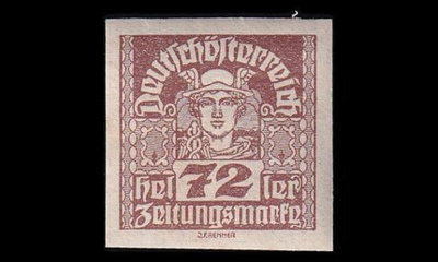 Itävalta 307x ** Sanomalehtimerkki 72 H (1920)