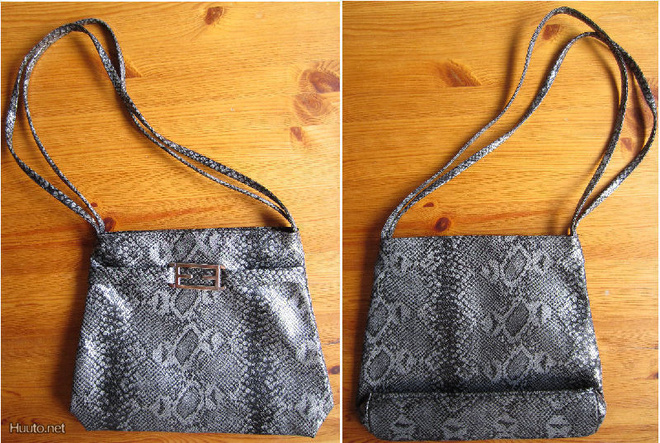 E E - Käärmennahkastyle laukku 6,5 x 29,5 x 28 cm