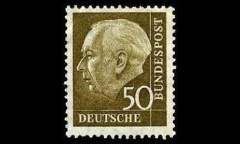 Saksa 261 ** Käyttösarja Heuss 50 Pf (1957)